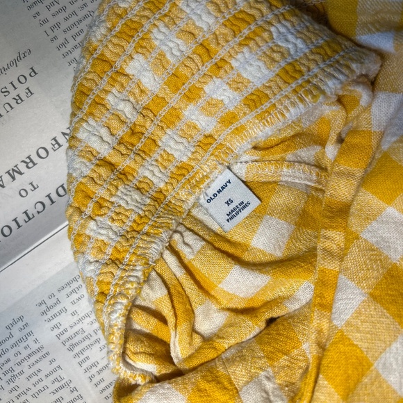 Old Navy yellow gingham jumpsuit - Picture 3 of 4